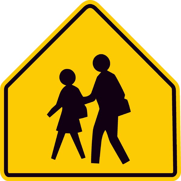 stop children crossing sign