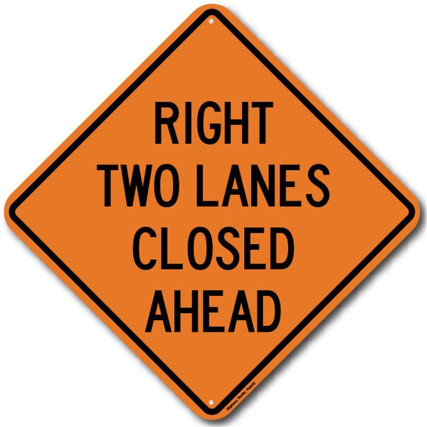 W20 5 Center Lane Closed Ahead Work Zone Sign Highway Traffic Supply