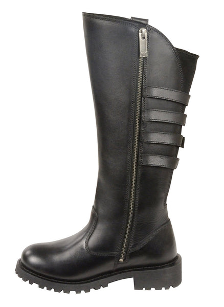Milwaukee Leather Women's Tall Boots with Buckle Detail | Maine-Line ...