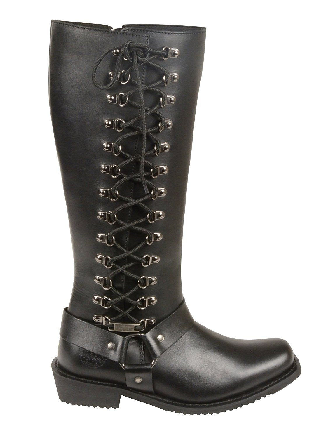 Milwaukee Leather Women's Tall Boots with Side Lacing | Maine-Line Leather