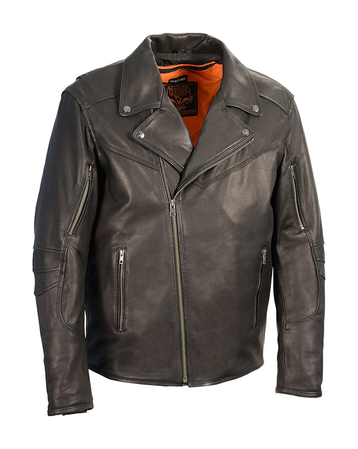 Milwaukee Leather Mens Vented Updated Motorcycle Jacket Maine Line