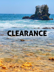 A picture of the ocean with the word clearance on it.