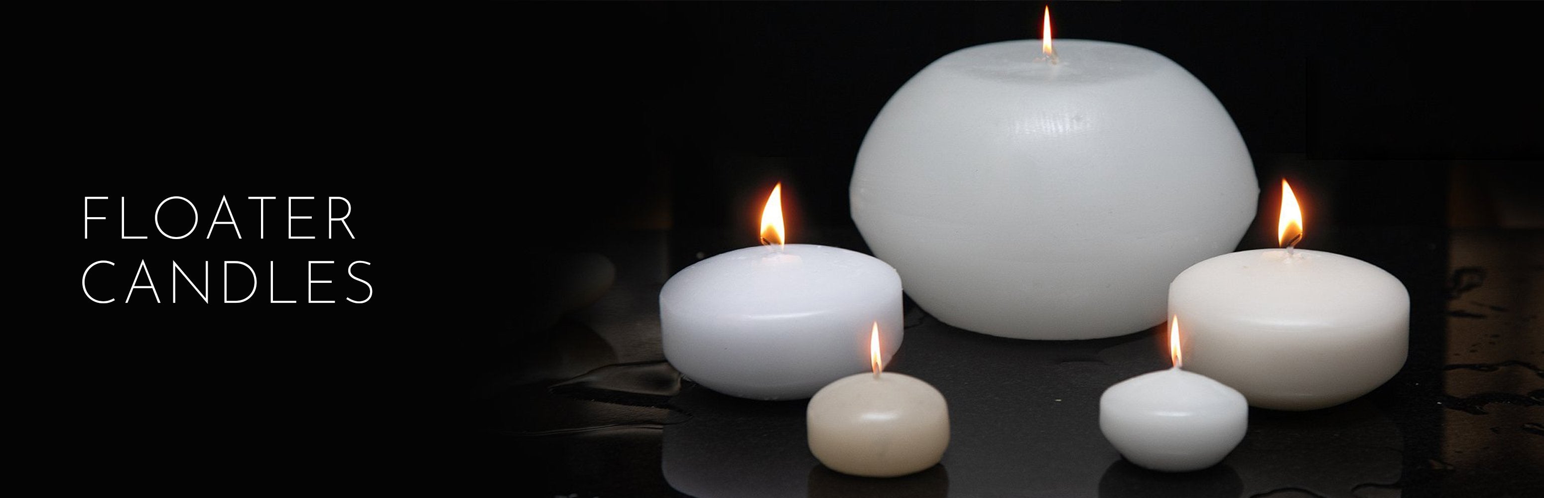 Stone Candles Floaters Collection Banner