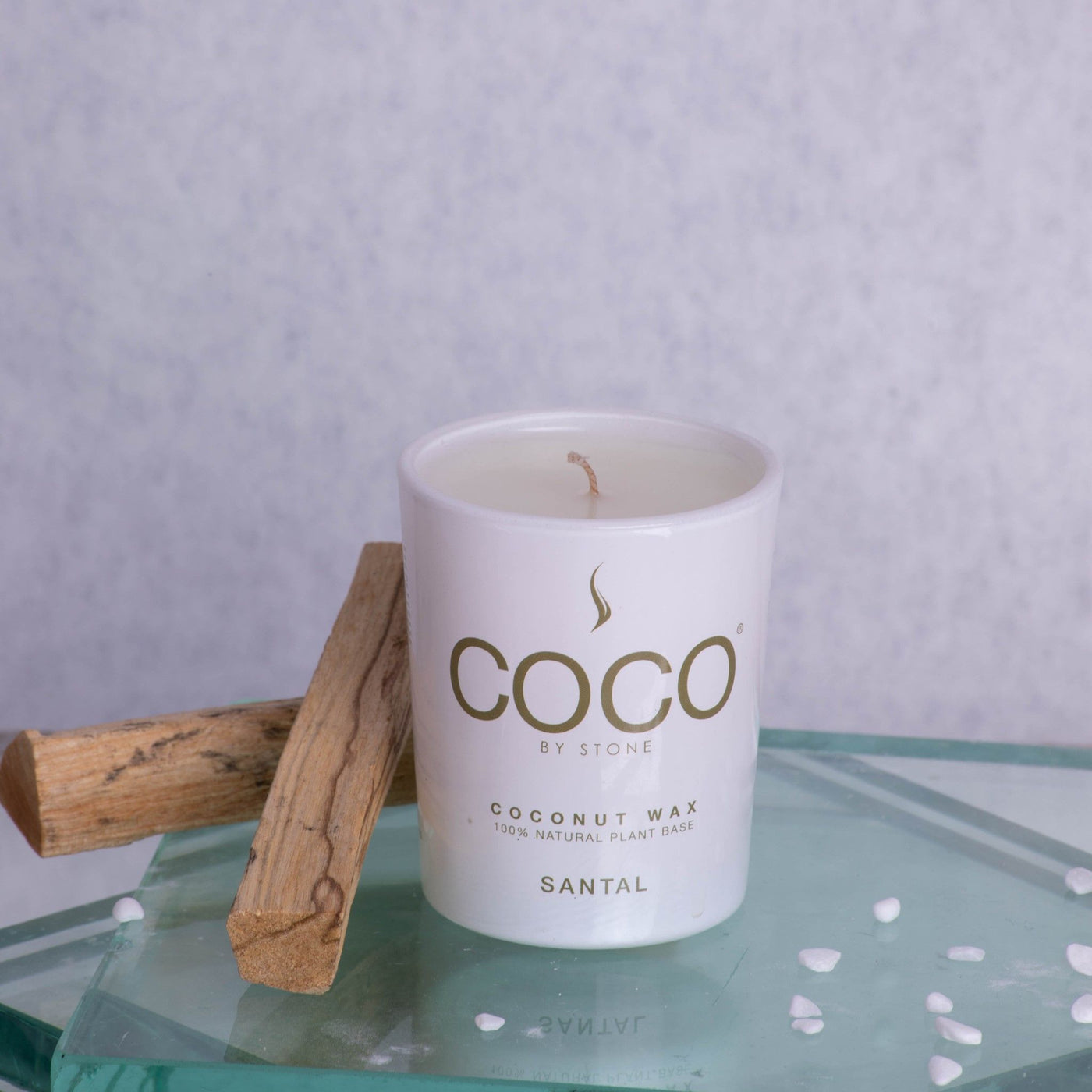 Santal Coconut Wax Candle — Stone Candles