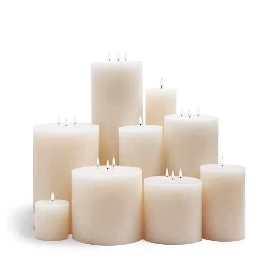 White Pillar Candles — Stone Candles