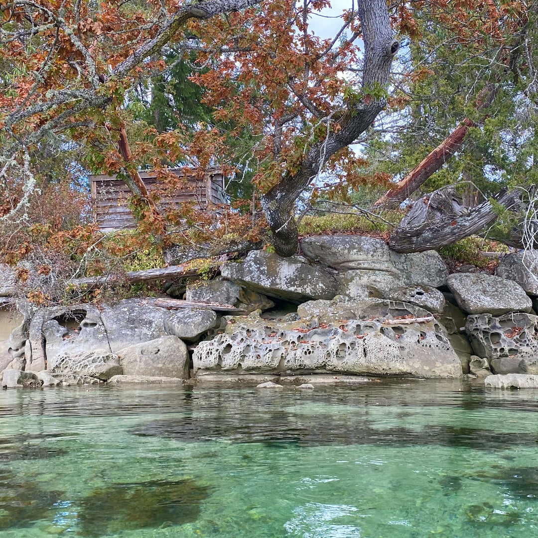 Kayaking in the clear waters surrounding Yellowpoint Lodge