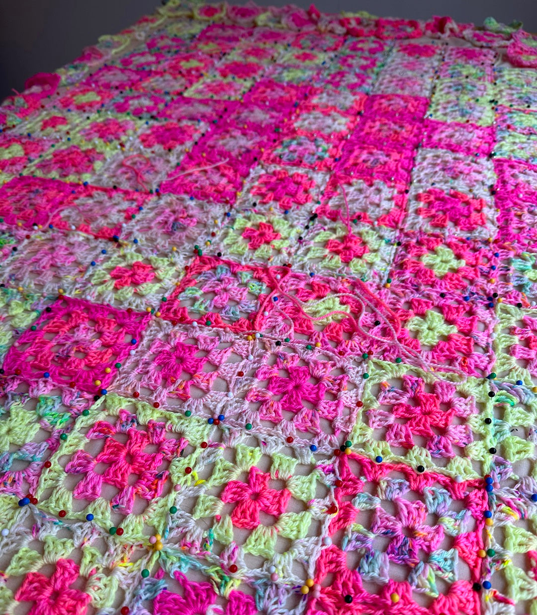 granny square crochet project