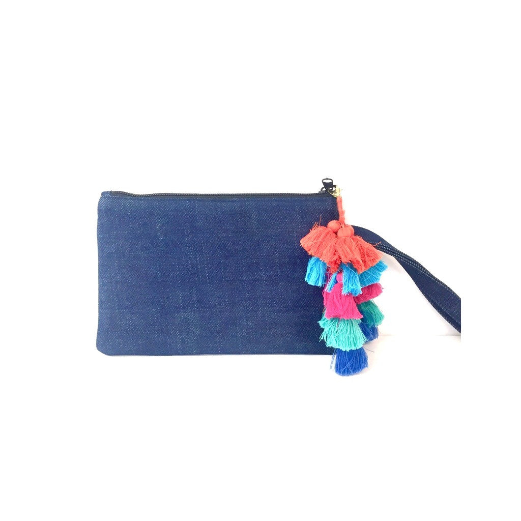 denim clutch