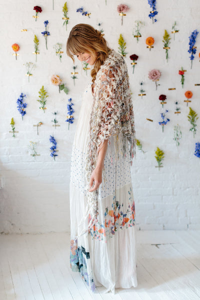 Knit Collage Color Dipped Twinkle Shawl Knitting Pattern