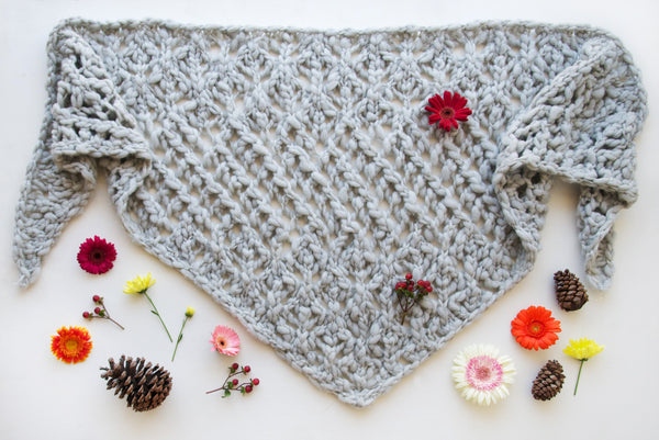 Knit Collage Cloud Walking Shawl Pattern