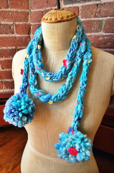 Pom Pom Scarf – Knit Collage