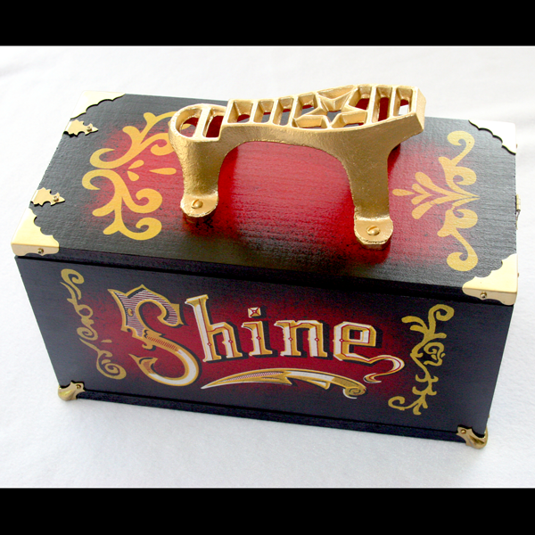 VINTAGE STYLED 5 CENT SHOESHINE BOX 