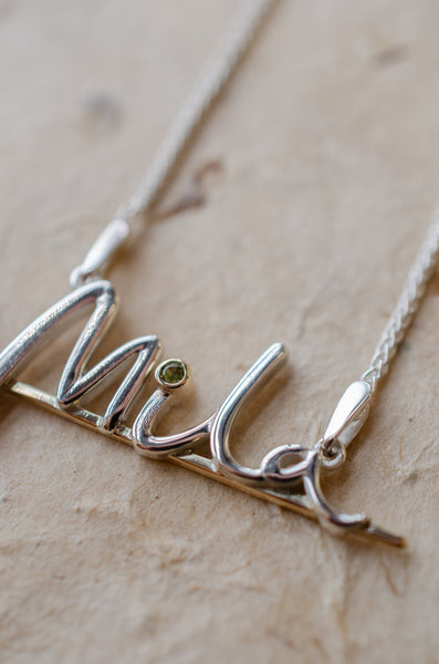 Name Necklace Mila Bespoke Jewellery Ellen Lou Birmingham