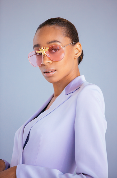 I’ll Be Rich Forever Bee Sunglasses in Rose  SUNNIES + OPTICS Sunglasses Collection- NRODA