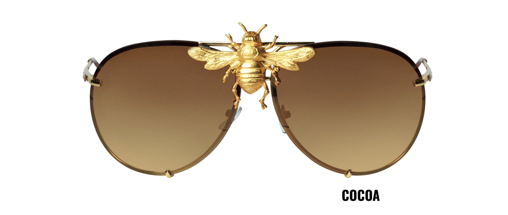 gucci shades with bee in the middle