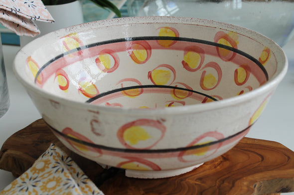 DEL MAR Bowl by Aaron Becker Pottery- Handmade Large Fruit or Mixing Bowl