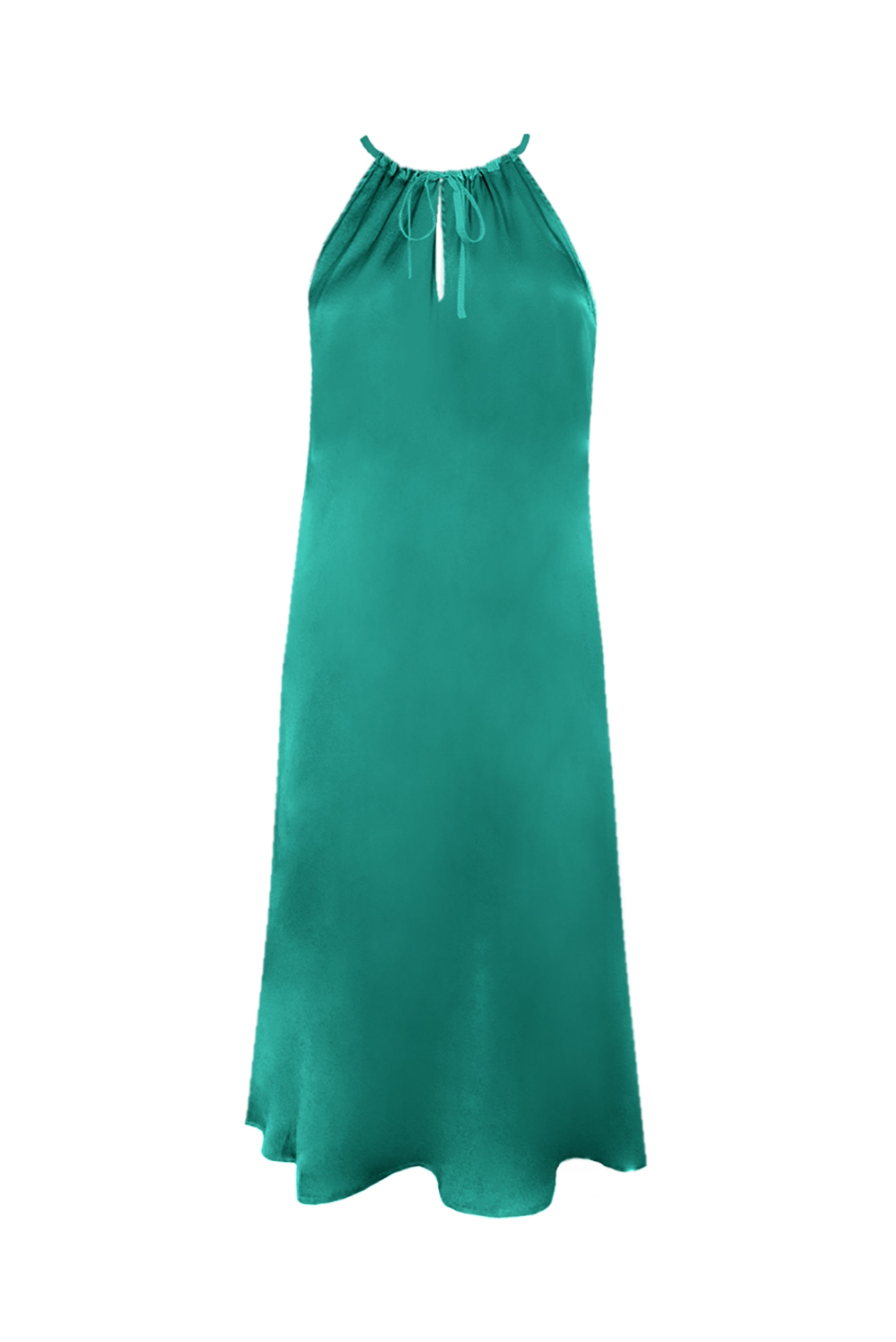 Yvonne Halter Silk Slip Dress Colombian Jade – Gold Hawk Clothing