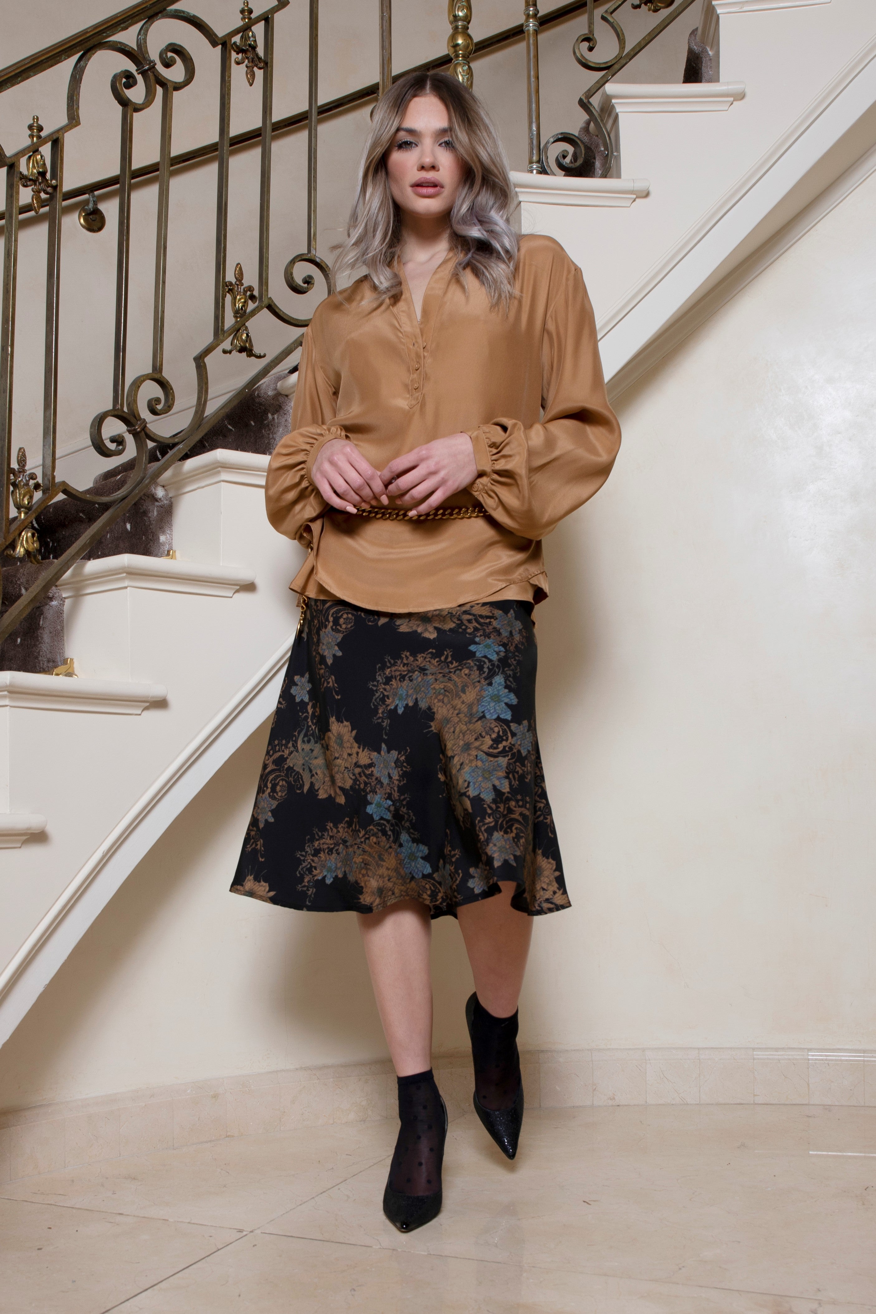 Flare Skirt Black Victorian