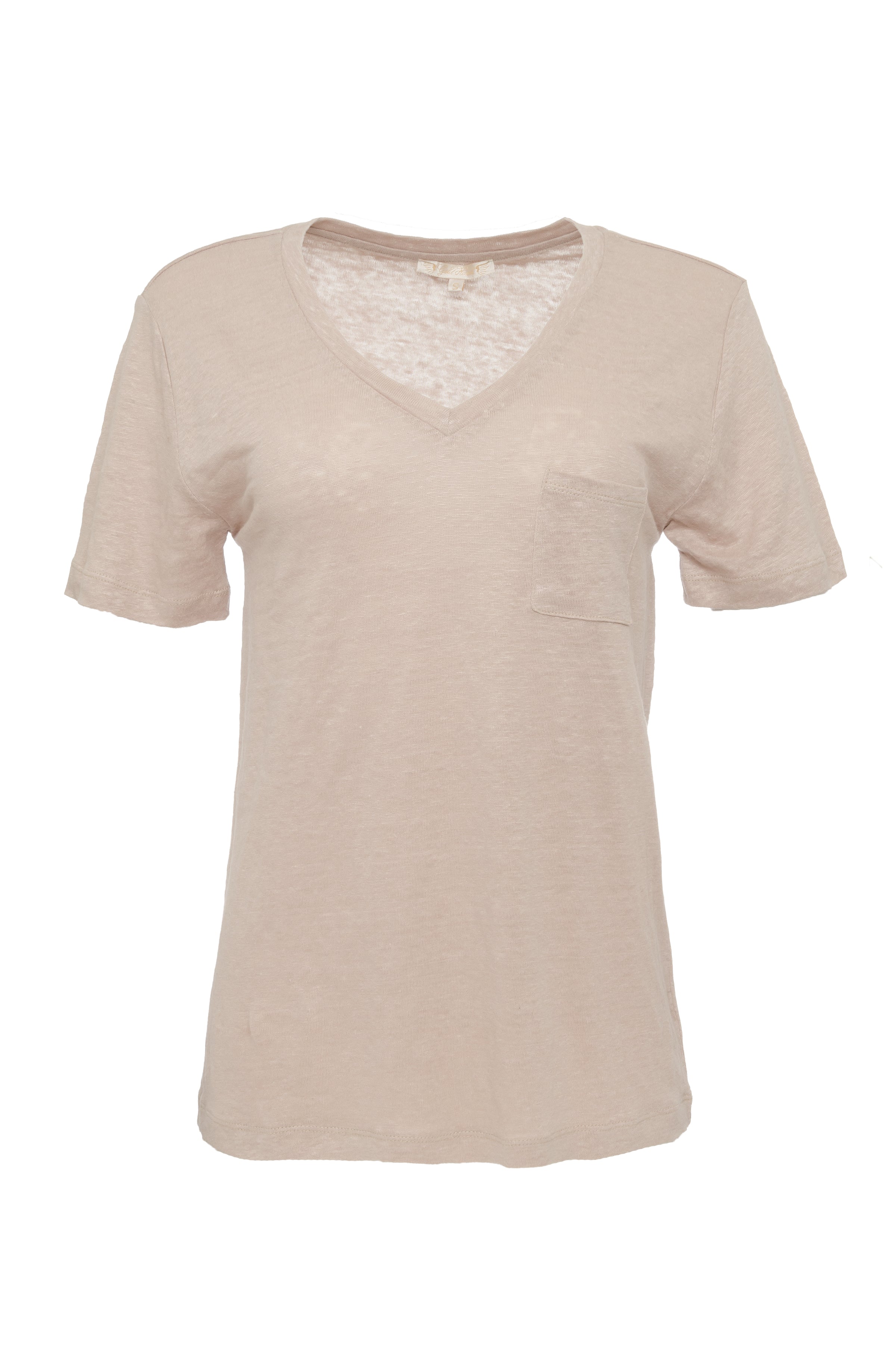 V-Neck Linen Pocket Tee – Gold Hawk Clothing