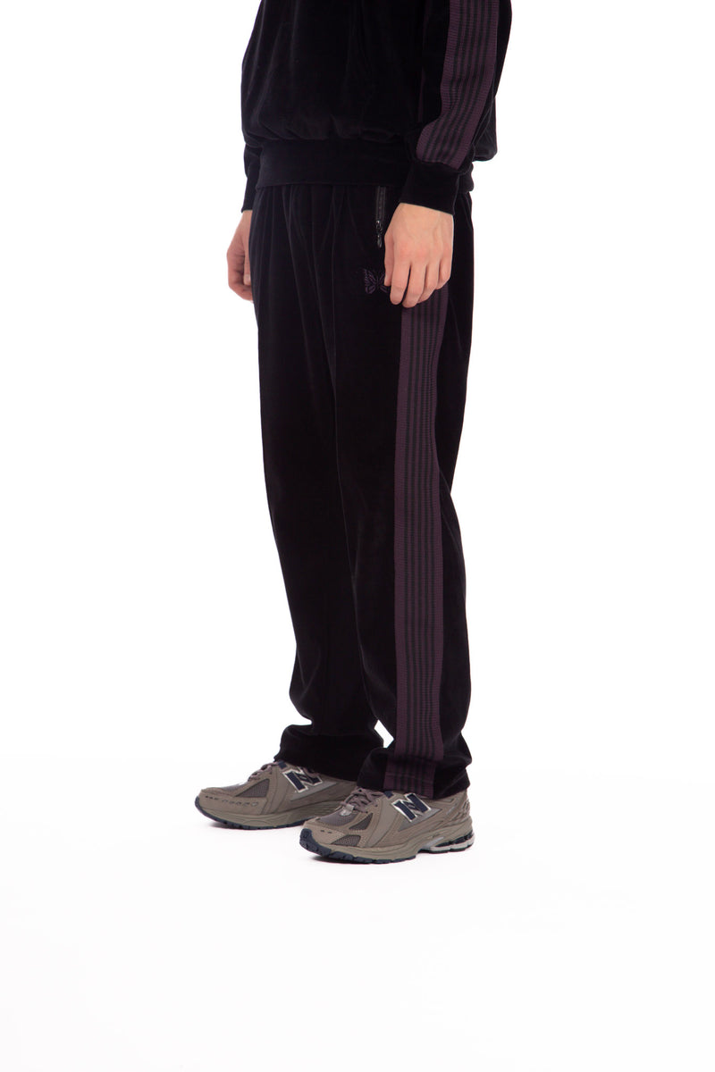 Narrow Track Pants Velour Black/Purple – Four Horsemen Shop