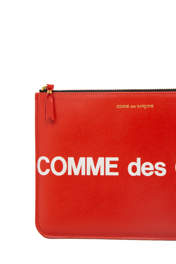 Comme des garcons wallet zip-around with maxi logo – Alpha Pantheon