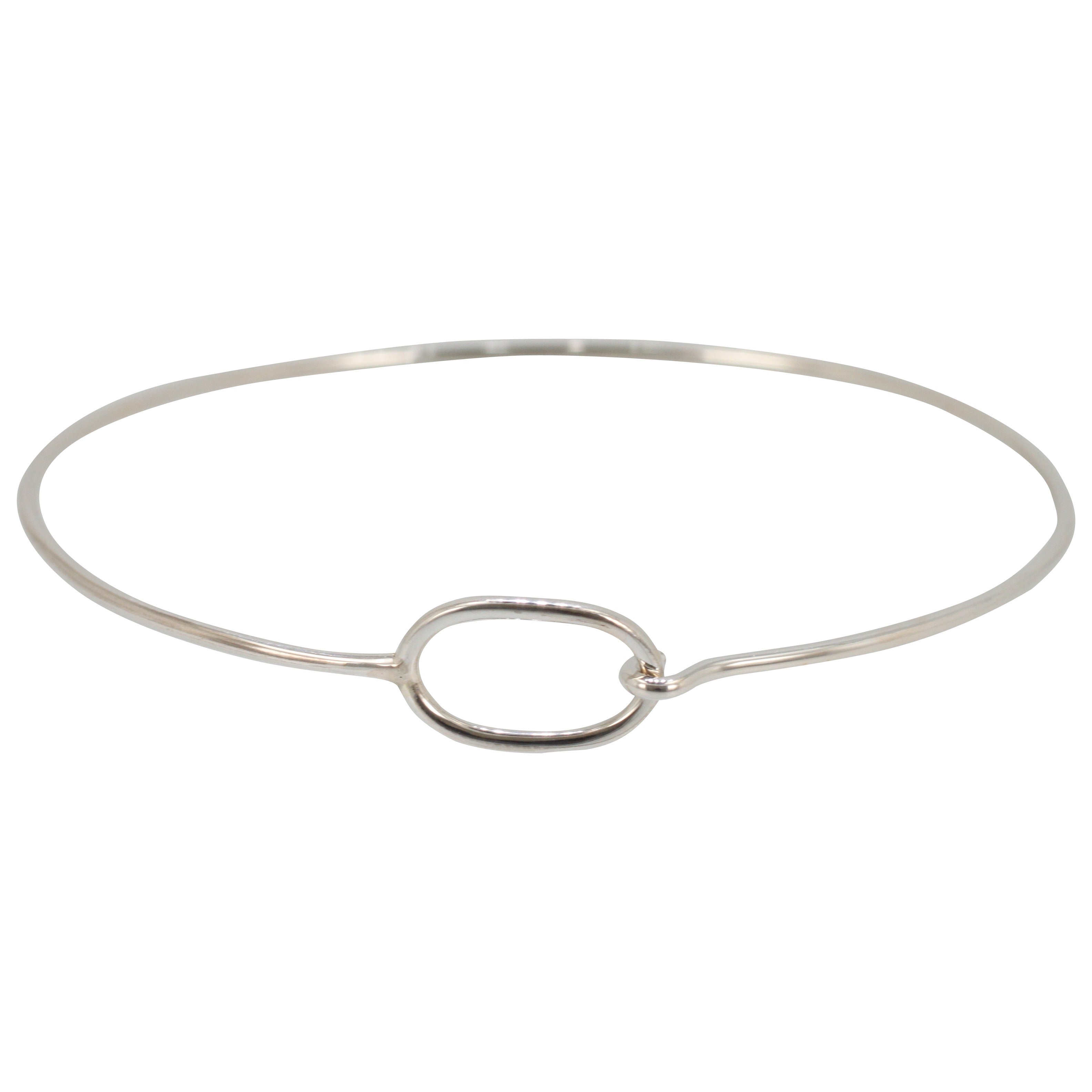 Charm Bracelet Bangle in Sterling Silver, #6175-ss