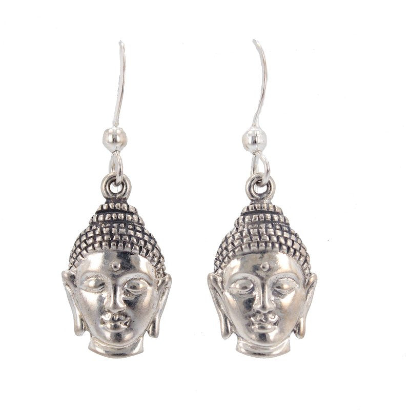 Dangle Buddha Earrings in Sterling Silver, #7269-ss - Zoe and Piper