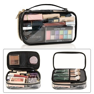 OCHEAL Makeup Bag, Cute Makeup Organizer Bag Potable Make up Bag for  Toiletry Cosmetics Accessories with Divider and Brushes Compartments,  Makeup