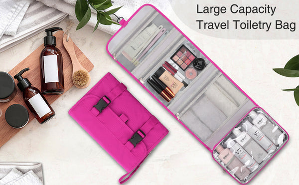 Relavel Travel Hanging Toiletry Bag（Hot Pink）
