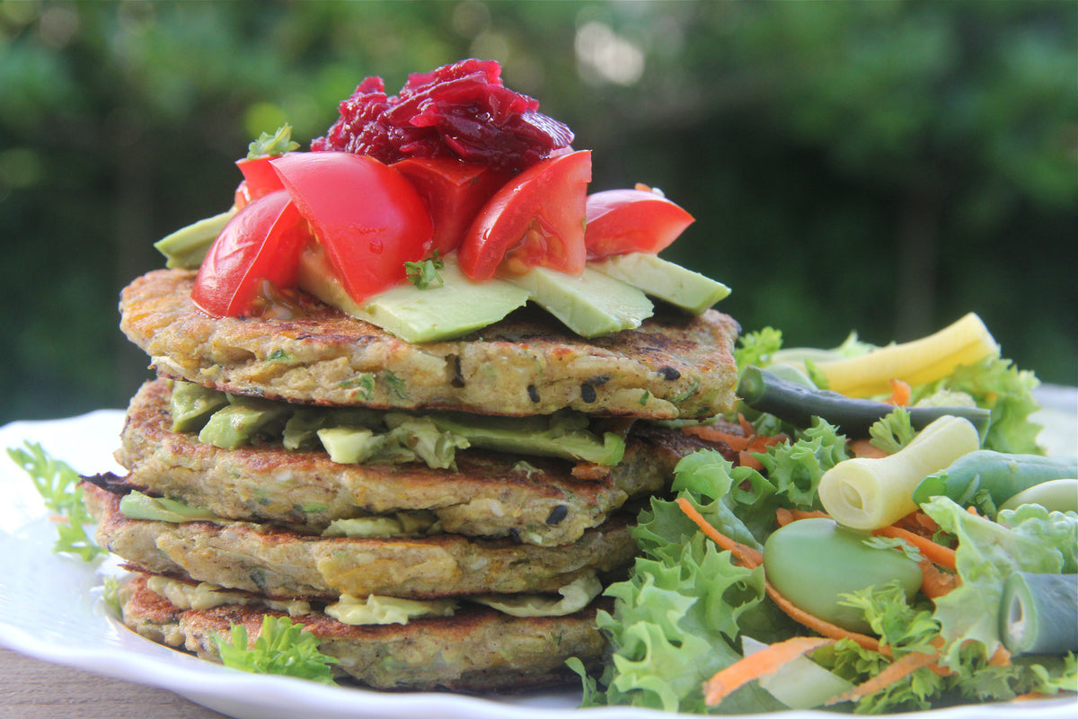 VeganFling Zucchini Chickpea Fritters