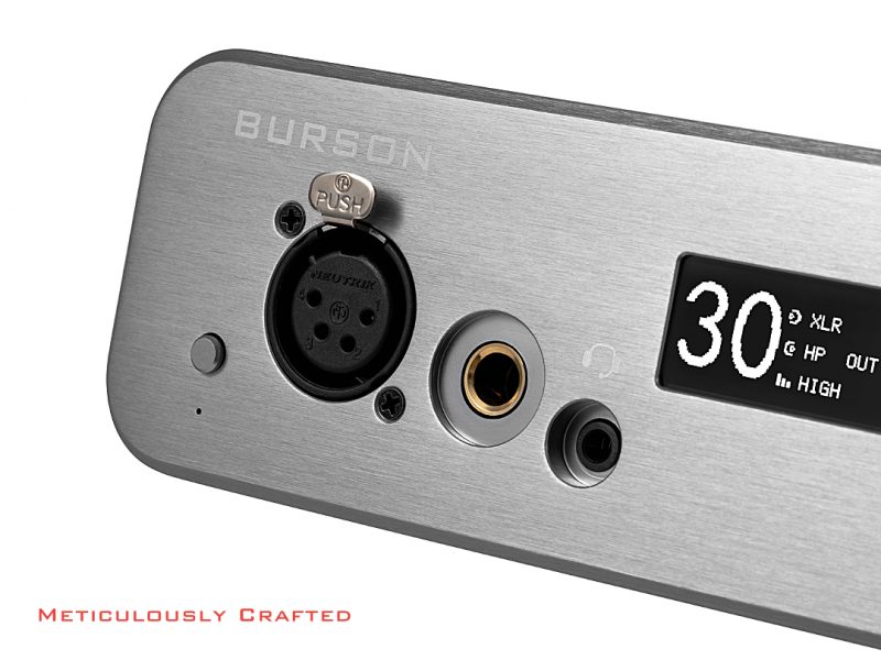 Burson Soloist 3x performance showing front panel with headphone outs