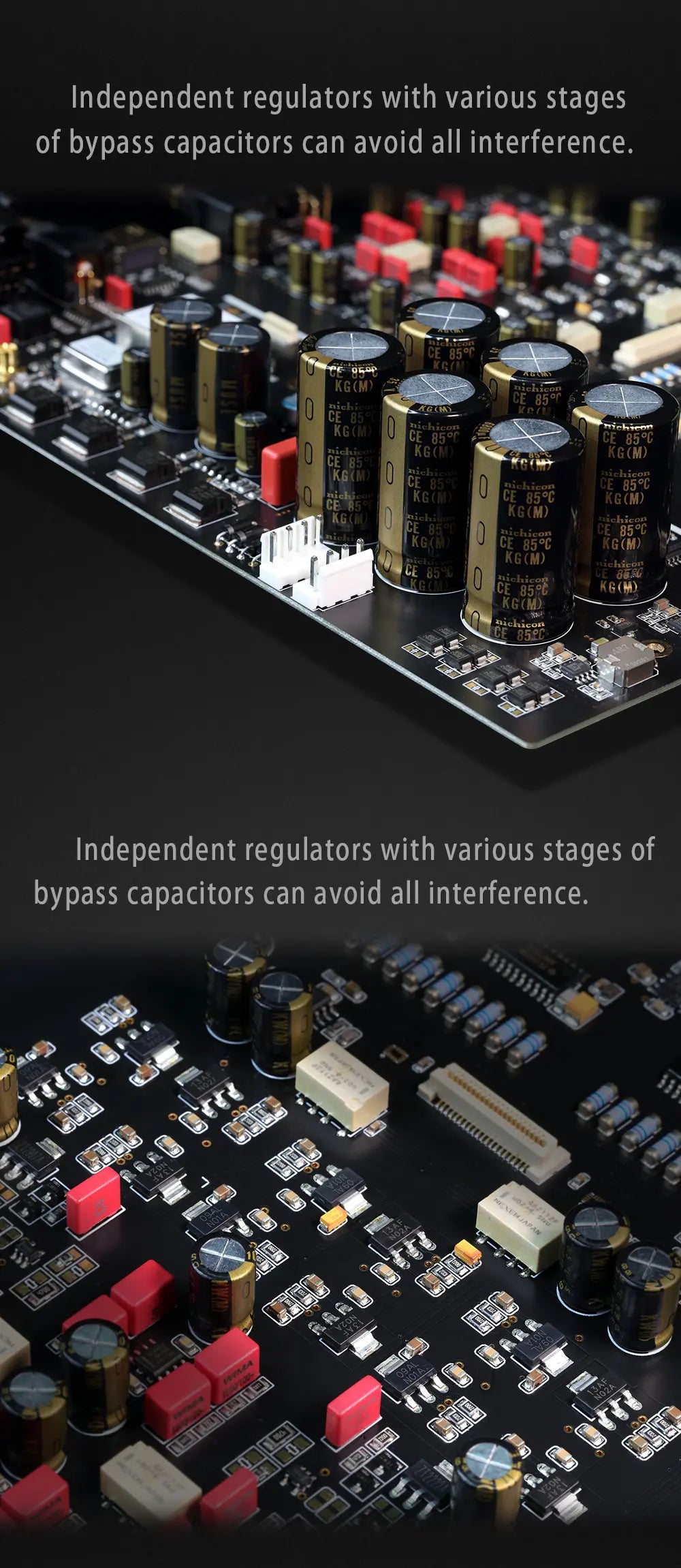 Gustard internal regulators and capacitor