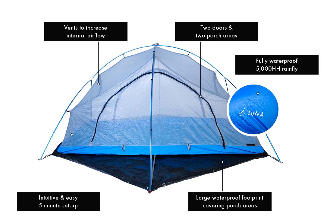 Luna ground tent key features