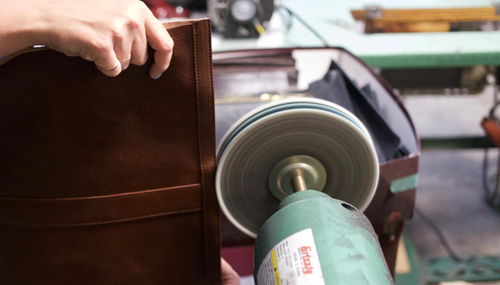 Polishing and Painting the Lotuff Leather Working Tote