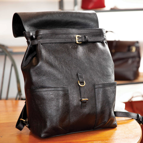 Leather backpack