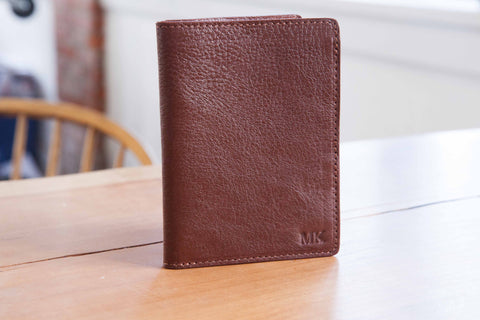 TPK Full Grain Leather Passport Travel Wallet – Chestnut Brown, Passpo –  tpkgolf