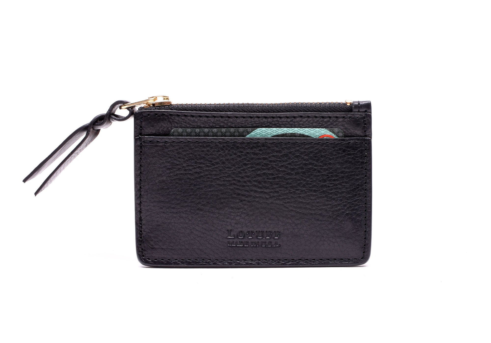 Zipper Credit Card Wallet - Leather Wallet and Pouch · Lotuff Leather