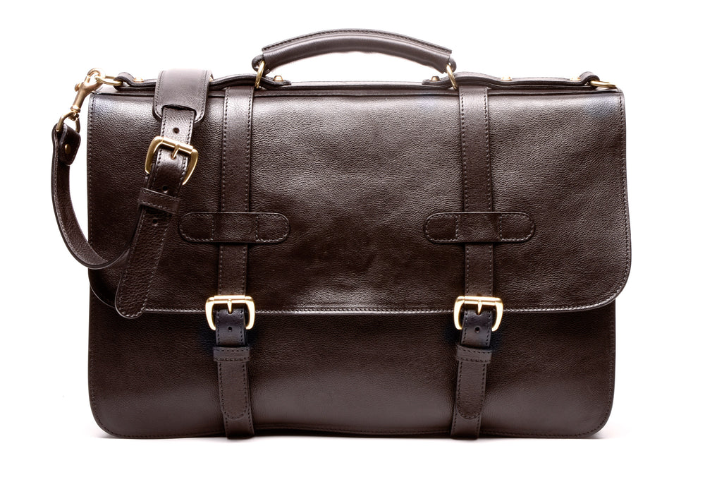 English Briefcase - Handmade Leather Briefcases and Bags · Lotuff Leather