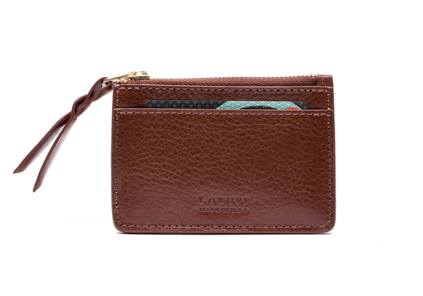 Zipper Credit Card Wallet - Handmade Leather Wallet and Pouch · Lotuff ...