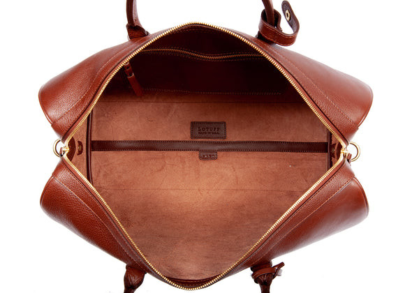 No. 10 Weekender Bag - Handmade Leather Duffle Bag · Lotuff Leather