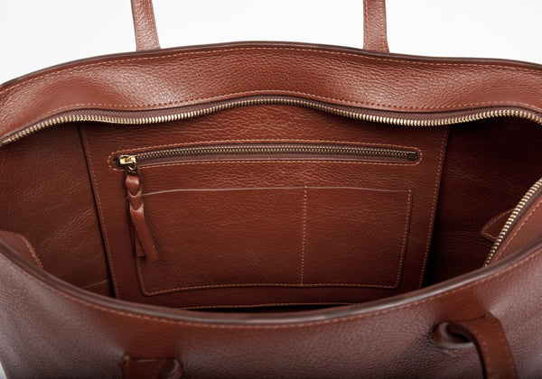 No. 12 Leather Tote - Handmade Leather Tote · Lotuff Leather