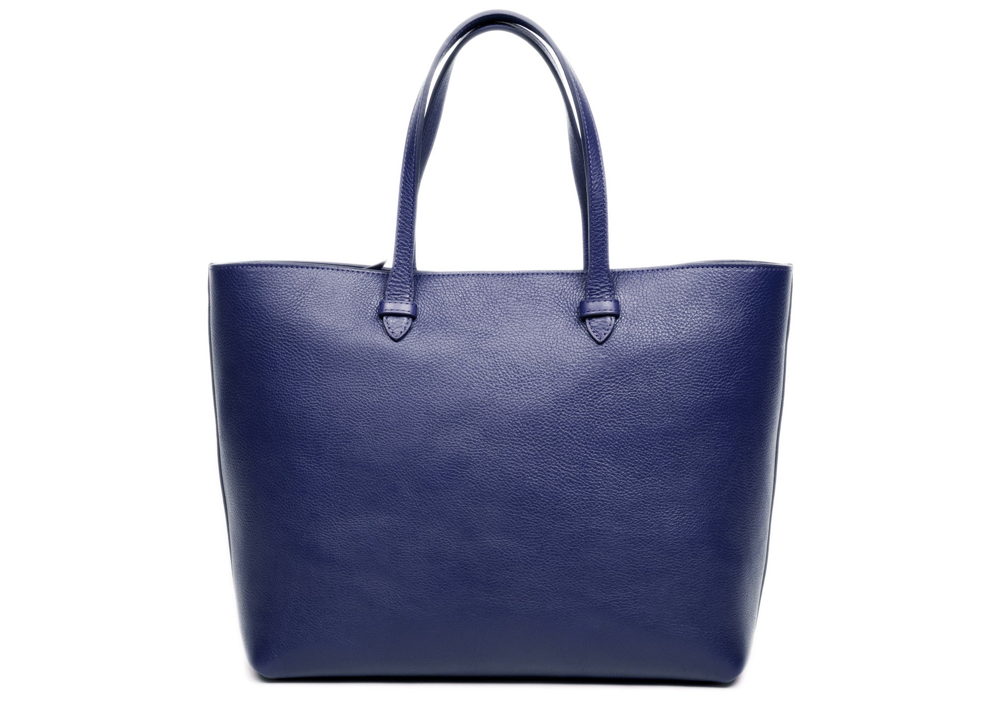 cobalt blue leather handbag