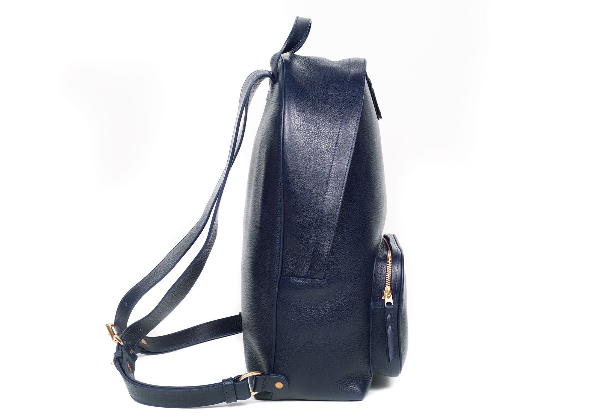 Leather Zipper Backpack - Handmade Leather Bag