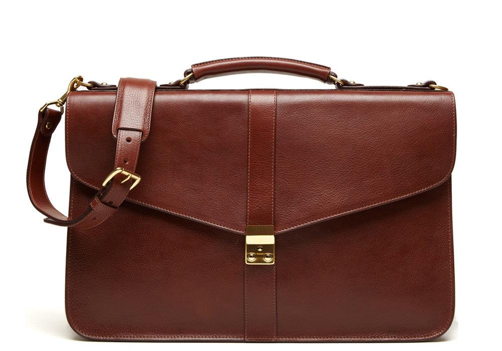 Leather Lock Briefcase for Men, Briefcase with a Lock · Lotuff Leather