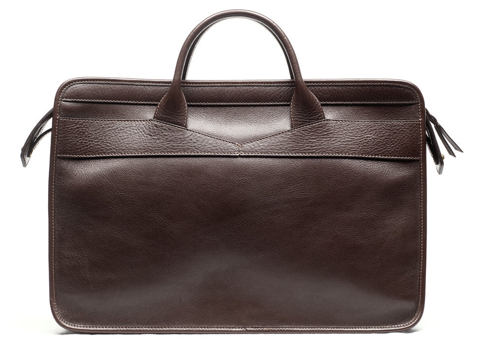 Leather Slim Zipper Briefcase · Lotuff Leather
