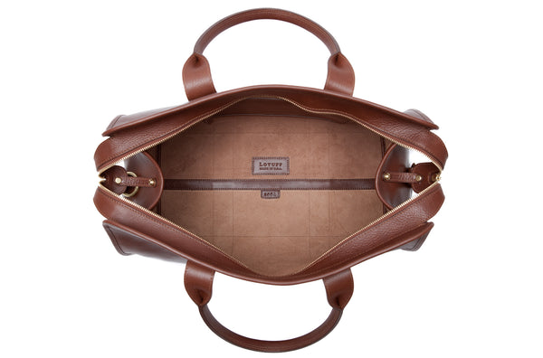 Small Leather Duffle - Handmade Leather Bag · Lotuff Leather