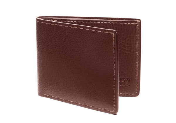 Two-Pocket Leather Bifold Wallet - Handmade Men's Wallet