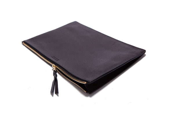 Zipper iPad Mini Pouch - Handmade Leather Tablet Accessory · Lotuff Leather