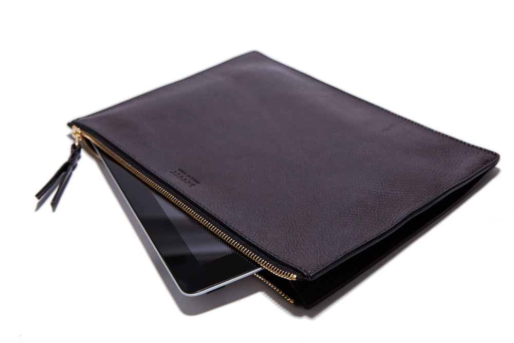 Zipper iPad Pouch - Handmade Leather Tablet Accessory · Lotuff Leather