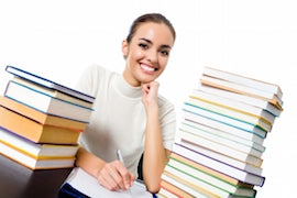 Woman with books